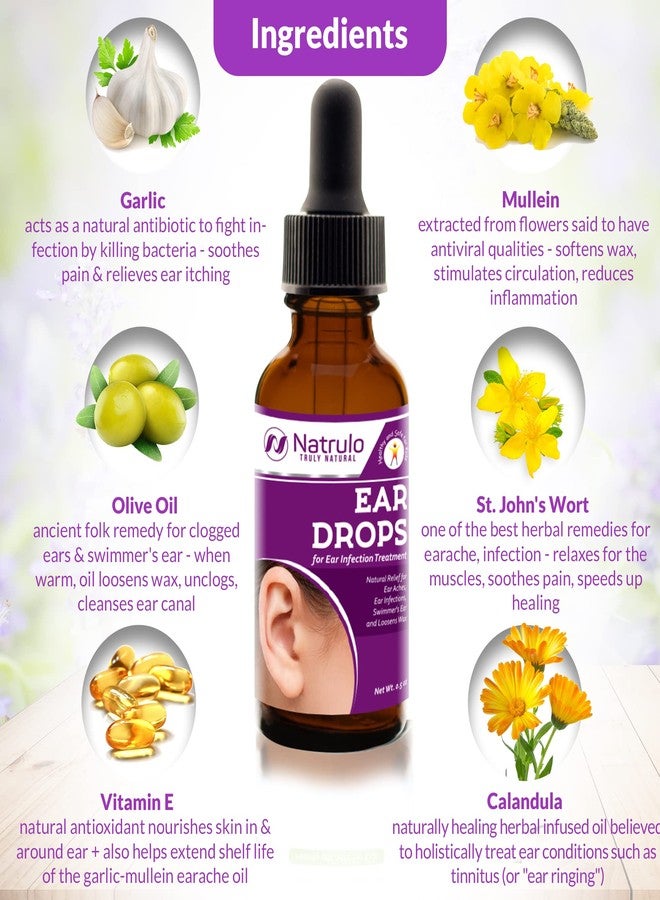 Natrulo Natural Ear Drops for Ear Infection – Homeopathic Eardrops for Adults, Kids, Baby, & Pets – Relieves Ear Aches, Swimmer's Ear, & Loosens Wax – Kids Safe Ear Health Made in USA - Image 4
